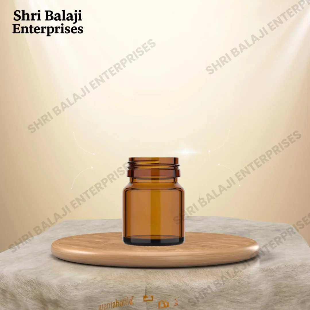 Hingoli Amber Glass Bottle 40mm