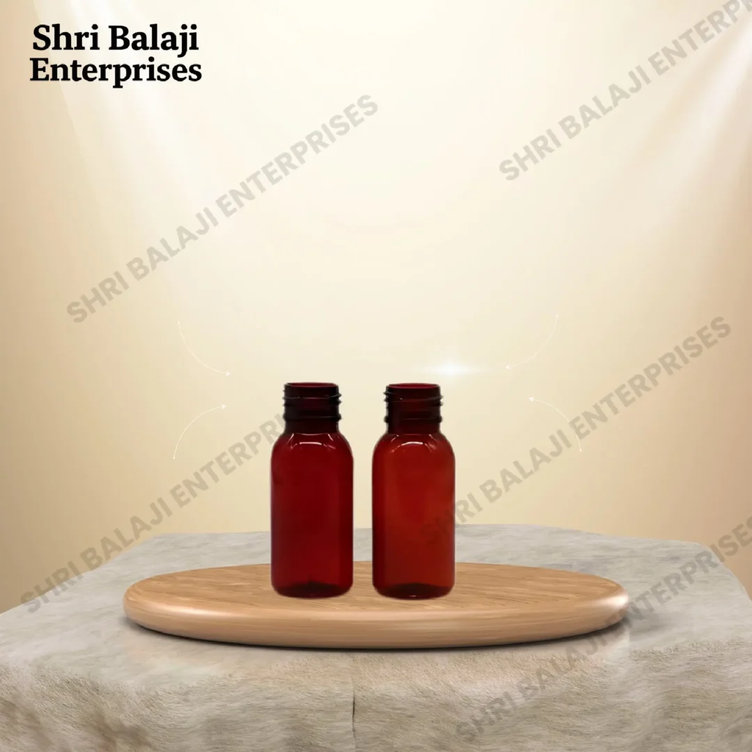 Plastic Amber PET Bottle - 30Ml