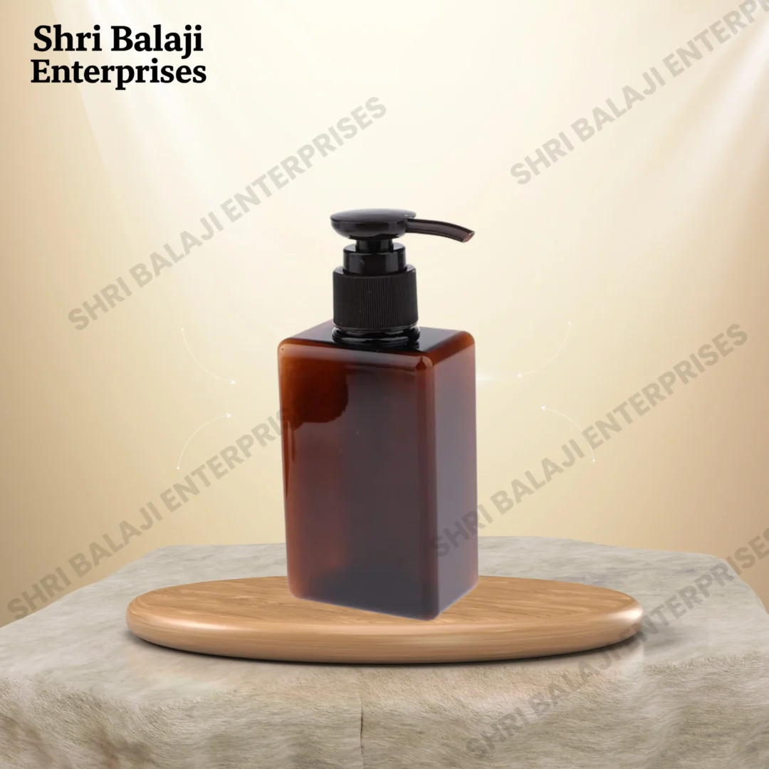 PET Shampoo Conditioner Pump Bottles Container Brown