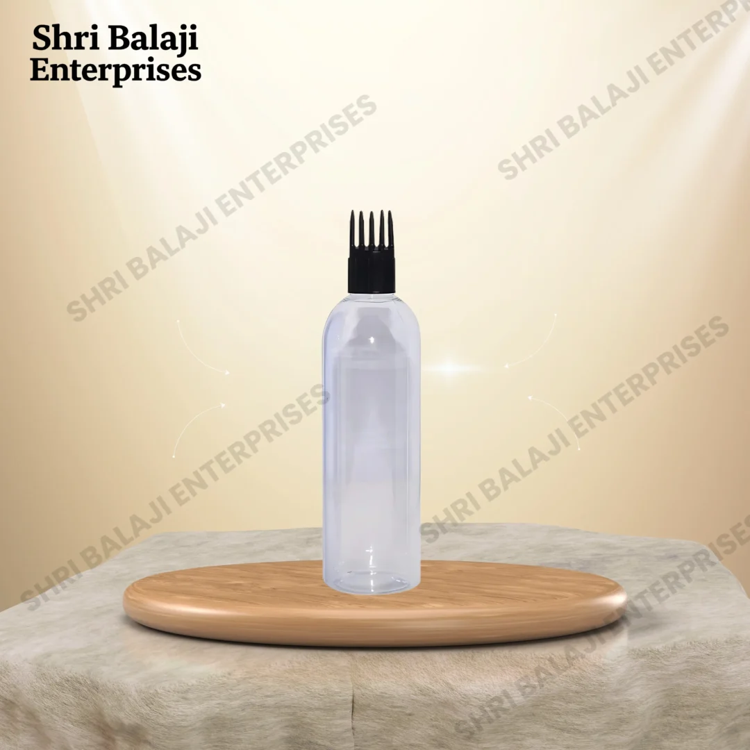 Transparent Bottle With Applicator Cap With Inner Plug