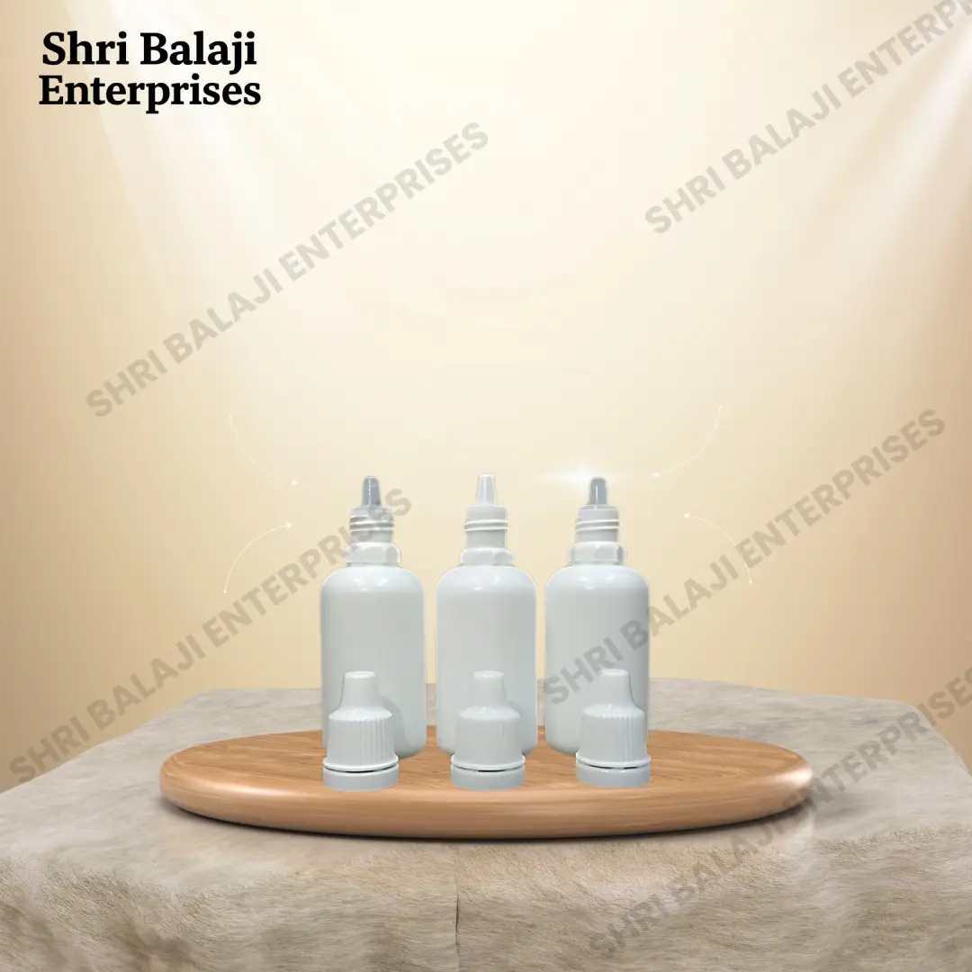 White Self Sealing Dropper Bottle